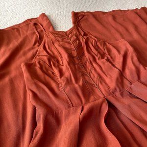 ASTR the label Rust Orange Wide Leg Jumpsuit